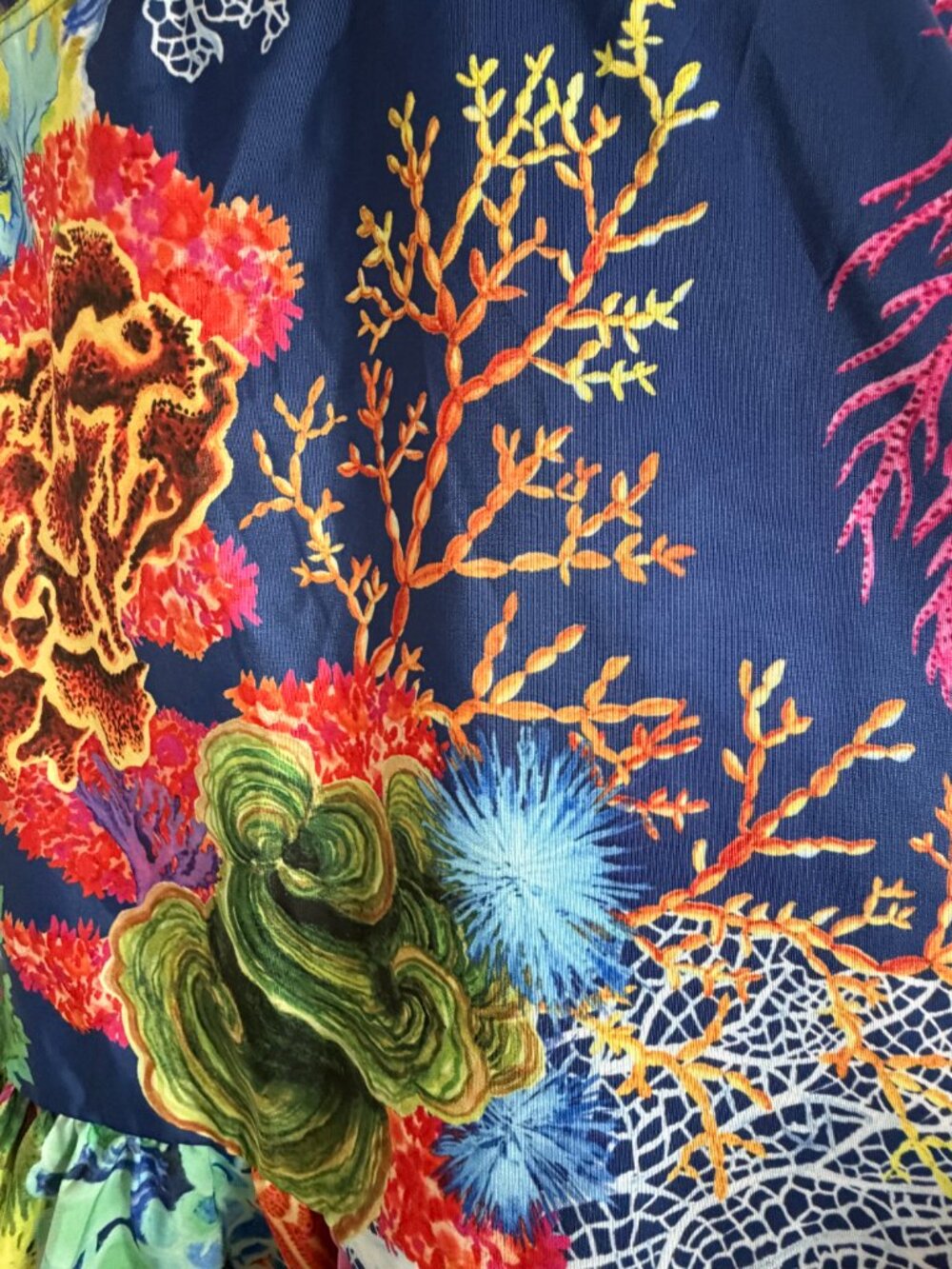 NWT FARM Rio Vibrant Coral Garden Navy Mini Dress– Small Sample Sale Find- Rare! - Picture 4 of 7